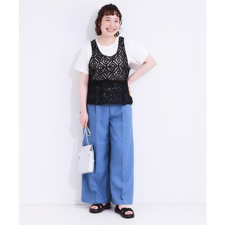 【S-LL/2点セット】大人カジュアルに レースビスチェ+プリントTシャツ | SHOO・LA・RUE | 詳細画像38 