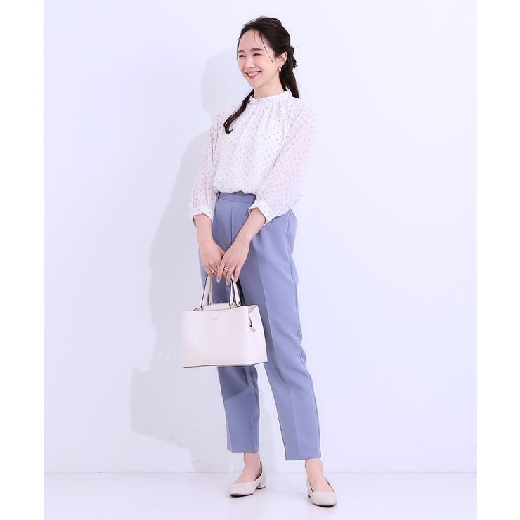 【S-LL】首元ギャザーが大人上品な シフォンブラウス | SHOO・LA・RUE | 詳細画像7 