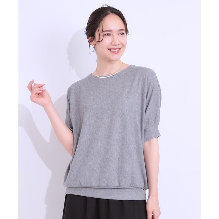 【ひんやり/UV】ほんのりラメで大人上品 お袖リブ ドルマントップス | SHOO・LA・RUE | 詳細画像21 