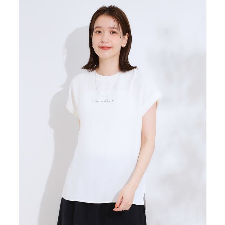 程よいシアー感 ロゴTシャツブラウス | SHOO・LA・RUE | 詳細画像1 