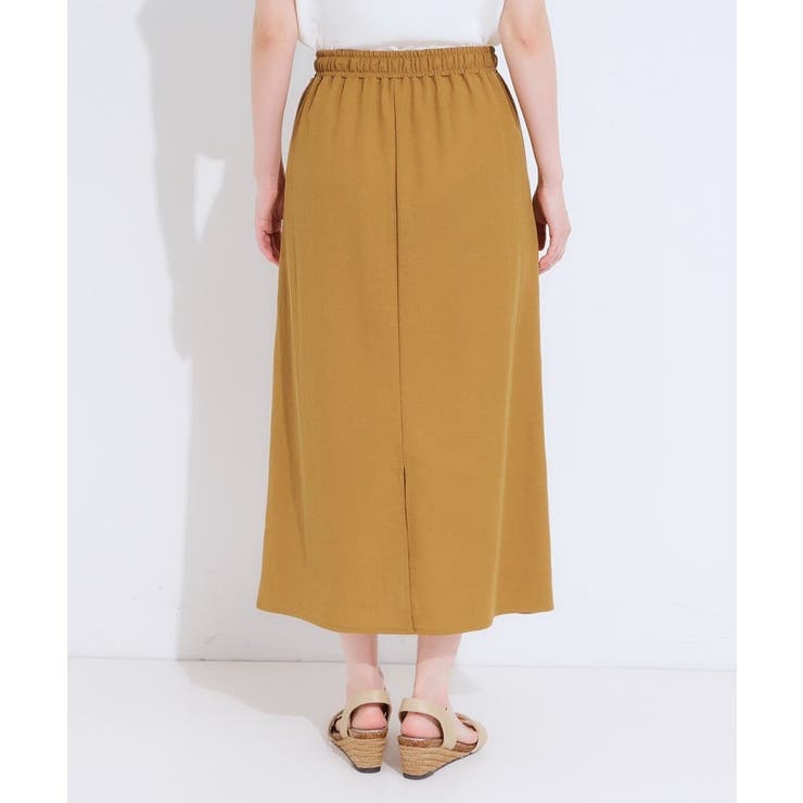 【セットアップ可/ひんやり】大人カジュアルに ベイカー風デザインスカート | SHOO・LA・RUE | 詳細画像15 