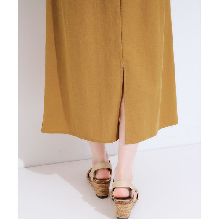 【セットアップ可/ひんやり】大人カジュアルに ベイカー風デザインスカート | SHOO・LA・RUE | 詳細画像19 