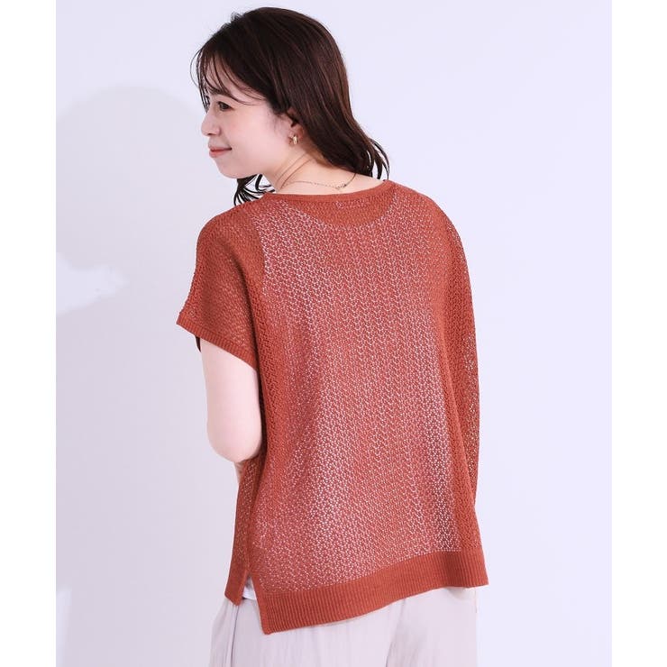 【S-LL/2点セット】程よいラメが上品 透かしニット＋タンクトップ | SHOO・LA・RUE | 詳細画像6 