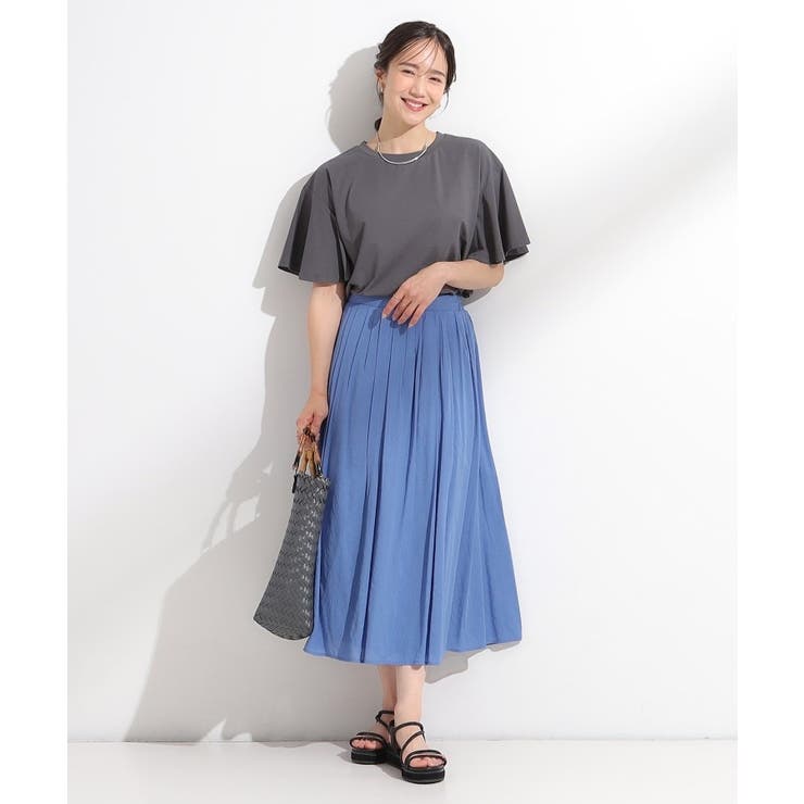 【S-LL/ひんやり/二の腕カバー】華やかさをプラスする お袖フリルTシャツ | SHOO・LA・RUE | 詳細画像19 