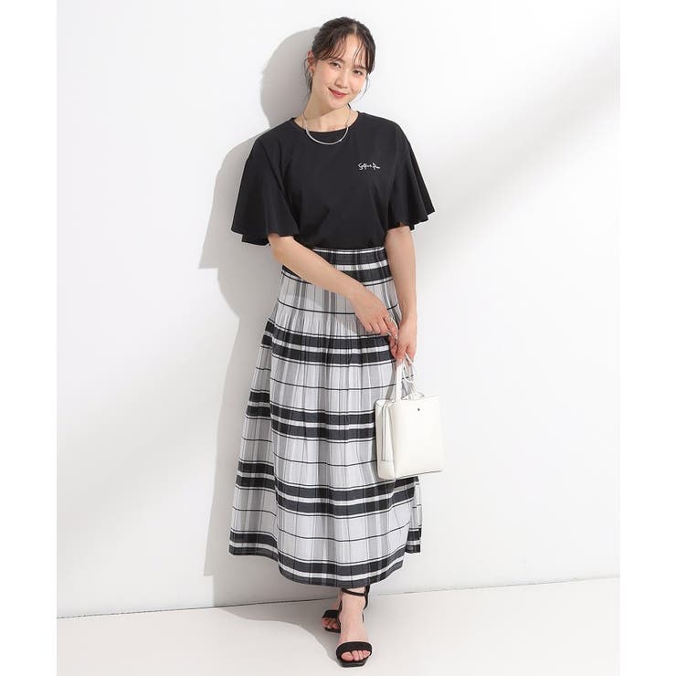 【S-LL/ひんやり/二の腕カバー】華やかさをプラスする お袖フリルTシャツ | SHOO・LA・RUE | 詳細画像3 