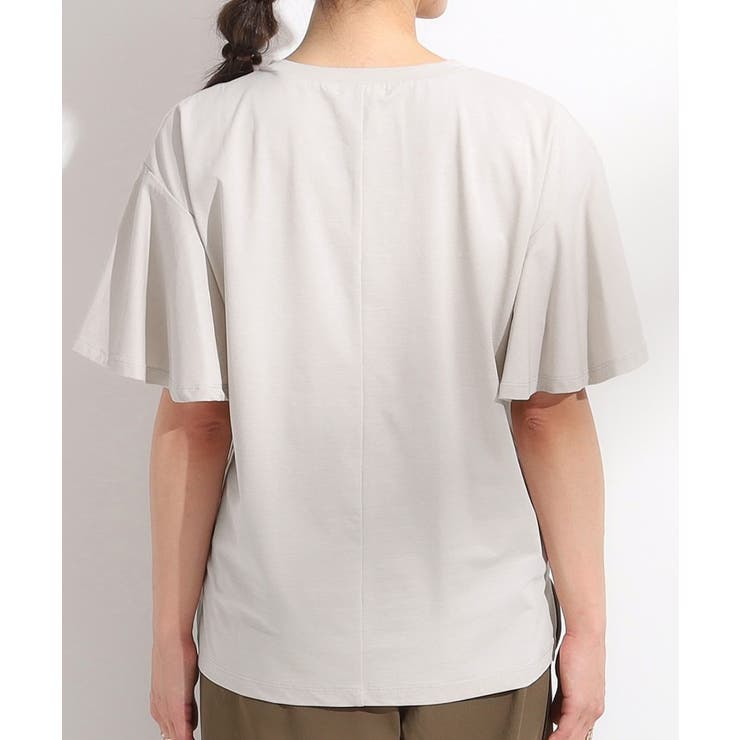 【S-LL/ひんやり/二の腕カバー】華やかさをプラスする お袖フリルTシャツ | SHOO・LA・RUE | 詳細画像27 