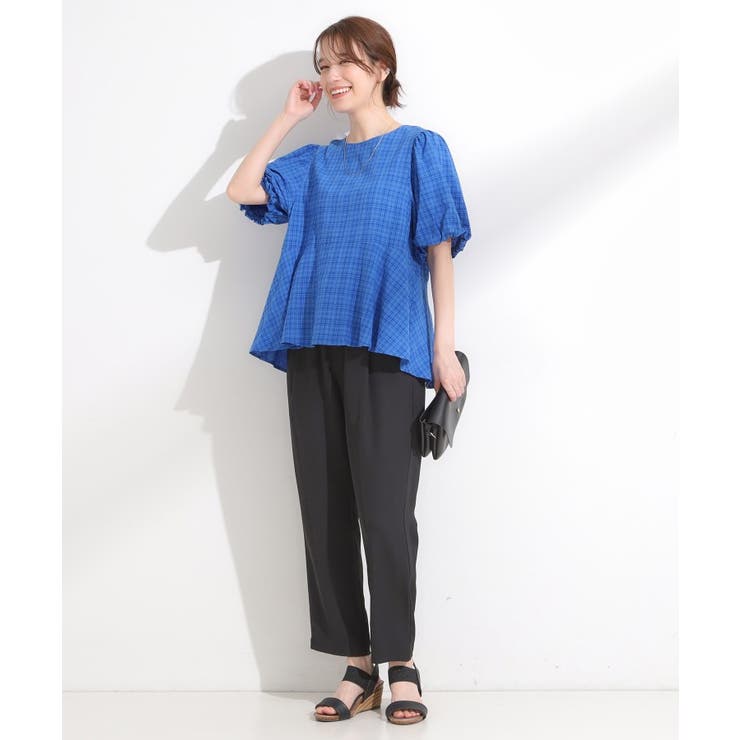 【S-LL】バルーン袖で大人可愛く ペプラムブラウス | SHOO・LA・RUE | 詳細画像7 