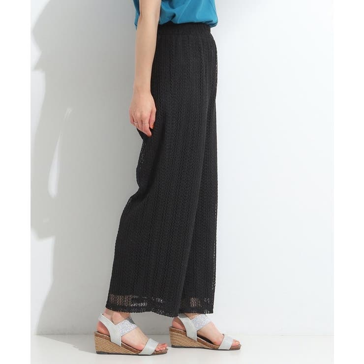 【S-LL】クロシェ風レースイージーワイドパンツ | SHOO・LA・RUE | 詳細画像2 