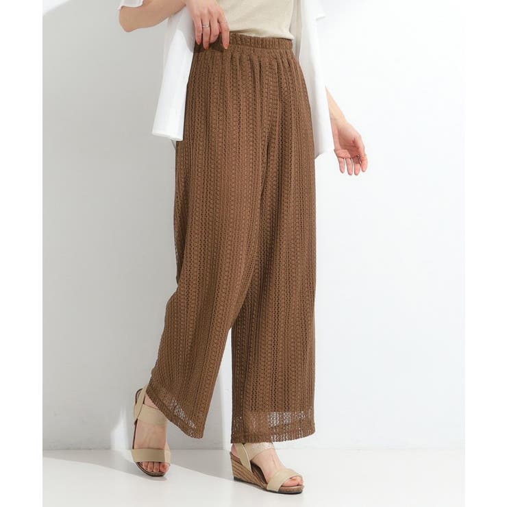 【S-LL】クロシェ風レースイージーワイドパンツ | SHOO・LA・RUE | 詳細画像6 