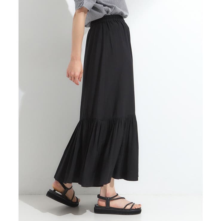 麻調ティアードスカート | SHOO・LA・RUE | 詳細画像2 