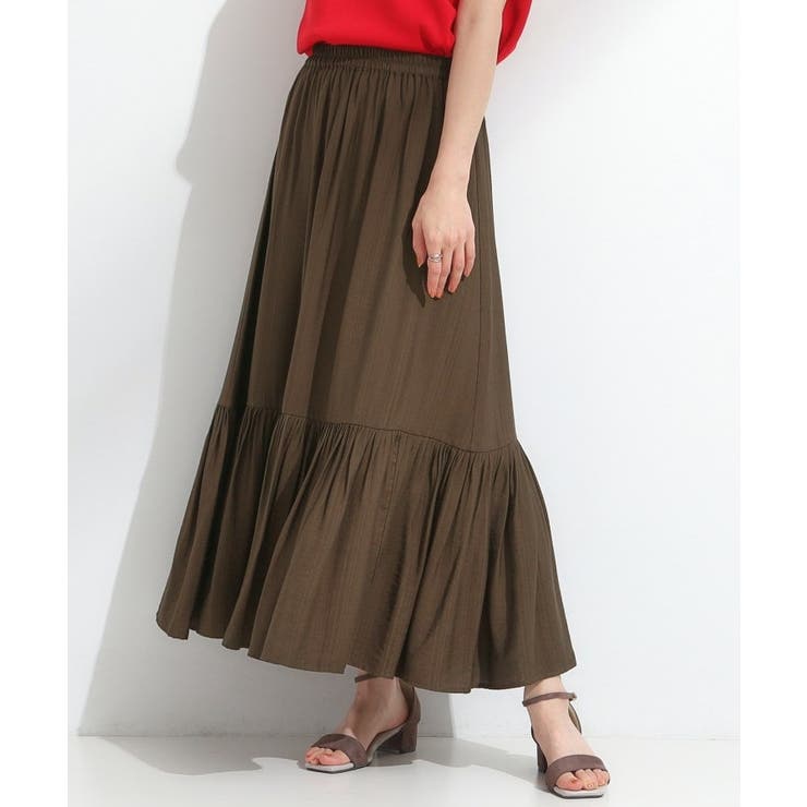 麻調ティアードスカート | SHOO・LA・RUE | 詳細画像6 