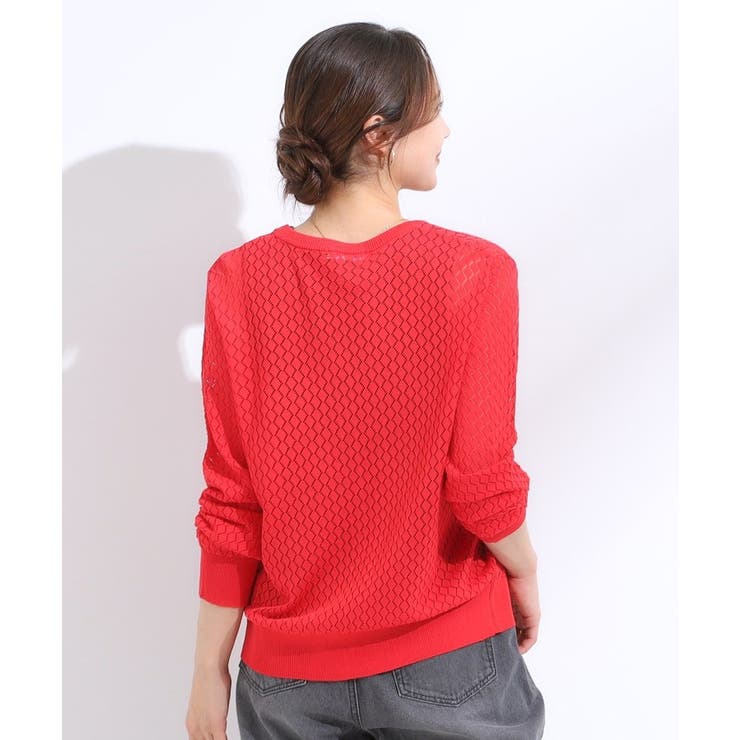 【S-LL】透かし編みが大人上品 マルチボタンニットカーディガン | SHOO・LA・RUE | 詳細画像6 
