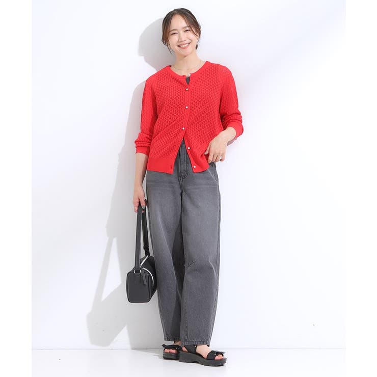 【S-LL】透かし編みが大人上品 マルチボタンニットカーディガン | SHOO・LA・RUE | 詳細画像7 