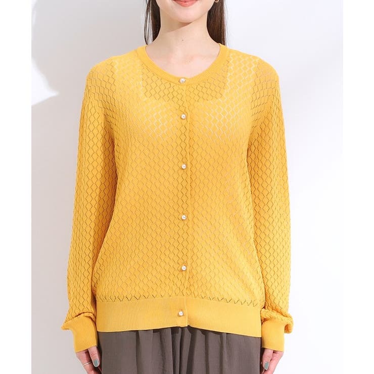【S-LL】透かし編みが大人上品 マルチボタンニットカーディガン | SHOO・LA・RUE | 詳細画像17 