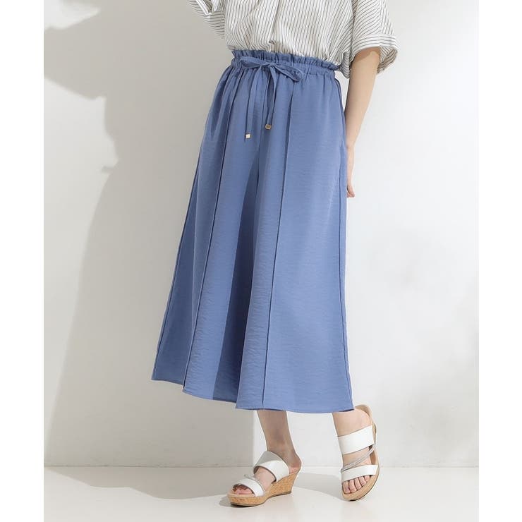 ブルー(092) | 【S-LL/ひんやり】さらっとタッチできれい見え ピンタックスカーチョ | SHOO・LA・RUE