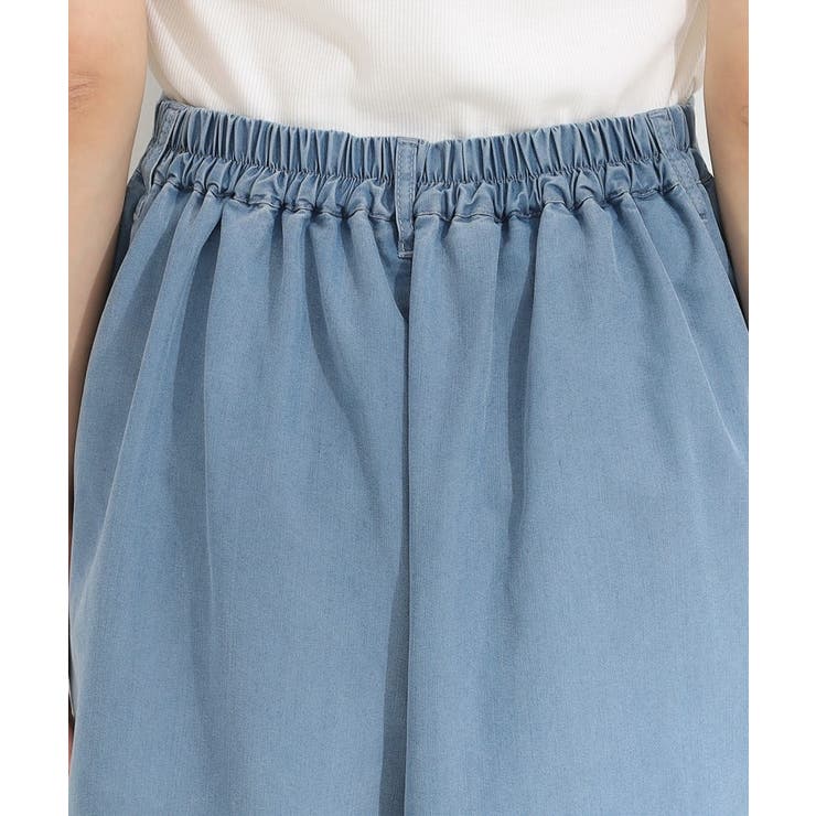 【洗える/S-LL/ひんやり】金ボタンがアクセント 大人のデニムガウチョパンツ | SHOO・LA・RUE | 詳細画像13 