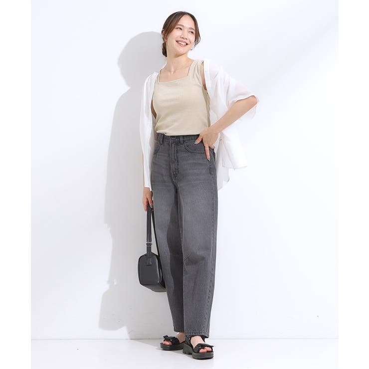 【S-LL】デコルテラインをきれいに魅せる ラメテレコタンクトップ | SHOO・LA・RUE | 詳細画像7 