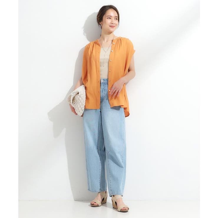 【S-LL】デコルテラインをきれいに魅せる ラメテレコタンクトップ | SHOO・LA・RUE | 詳細画像24 