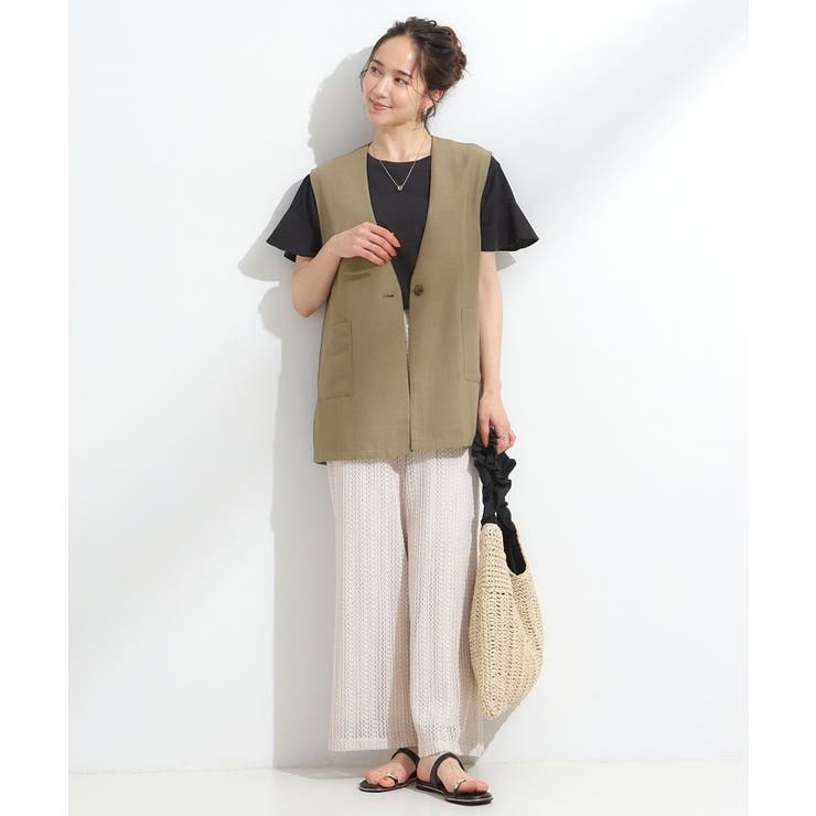 【S-LL】夏のレイヤードコーデに さらりと着られるメッシュジレ | SHOO・LA・RUE | 詳細画像11 