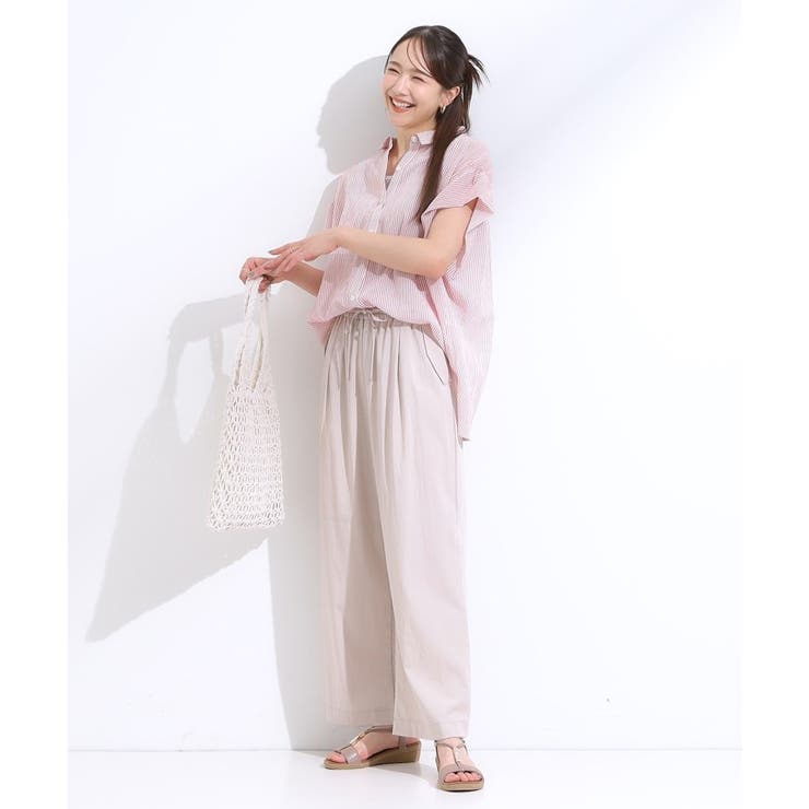 【着丈選べる】触れる度ひんやり ゆるきれい イージーワイドパンツ | SHOO・LA・RUE | 詳細画像17 