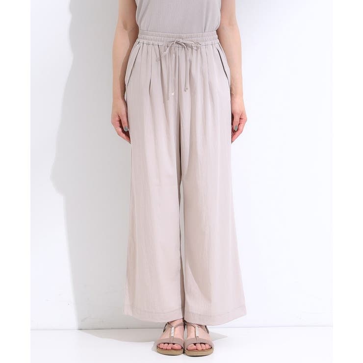 【着丈選べる】触れる度ひんやり ゆるきれい イージーワイドパンツ | SHOO・LA・RUE | 詳細画像29 