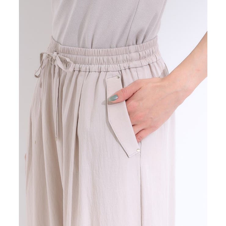 【着丈選べる】触れる度ひんやり ゆるきれい イージーワイドパンツ | SHOO・LA・RUE | 詳細画像37 