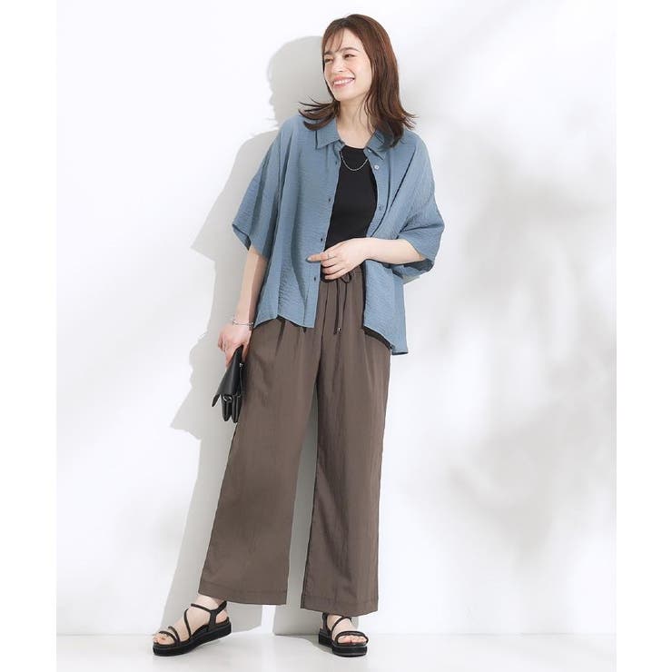 【着丈選べる】触れる度ひんやり ゆるきれい イージーワイドパンツ | SHOO・LA・RUE | 詳細画像44 