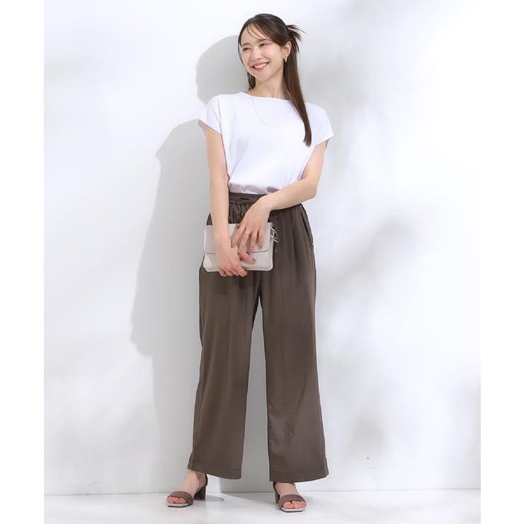 【着丈選べる】触れる度ひんやり ゆるきれい イージーワイドパンツ | SHOO・LA・RUE | 詳細画像41 