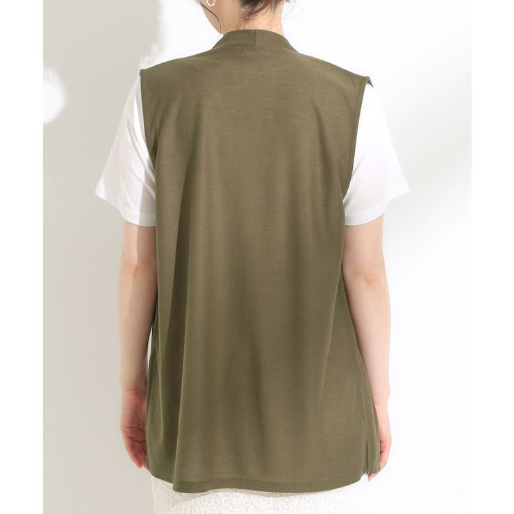 【S-LL/2点セット/体型カバーにも】着回しいろいろ ジレ＋ロゴTシャツ | SHOO・LA・RUE | 詳細画像24 