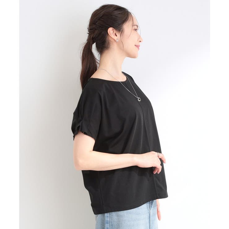 【S-LL/UV/プチプラ】お袖タックで好印象 デザインTシャツ | SHOO・LA・RUE | 詳細画像6 