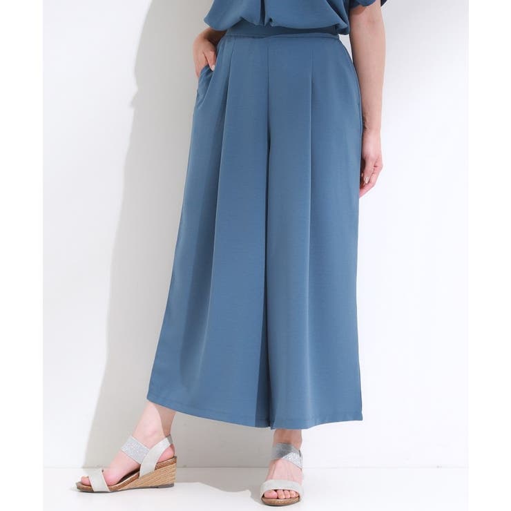 ブルー(092) | 【セットアップ可】下半身カバーにも タックスカーチョ | SHOO・LA・RUE