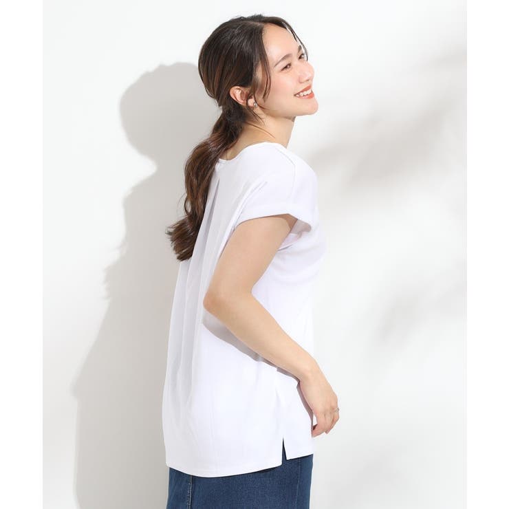 【汗ジミ防止/ひんやり/UV】ロゴプリントTシャツ | SHOO・LA・RUE | 詳細画像10 