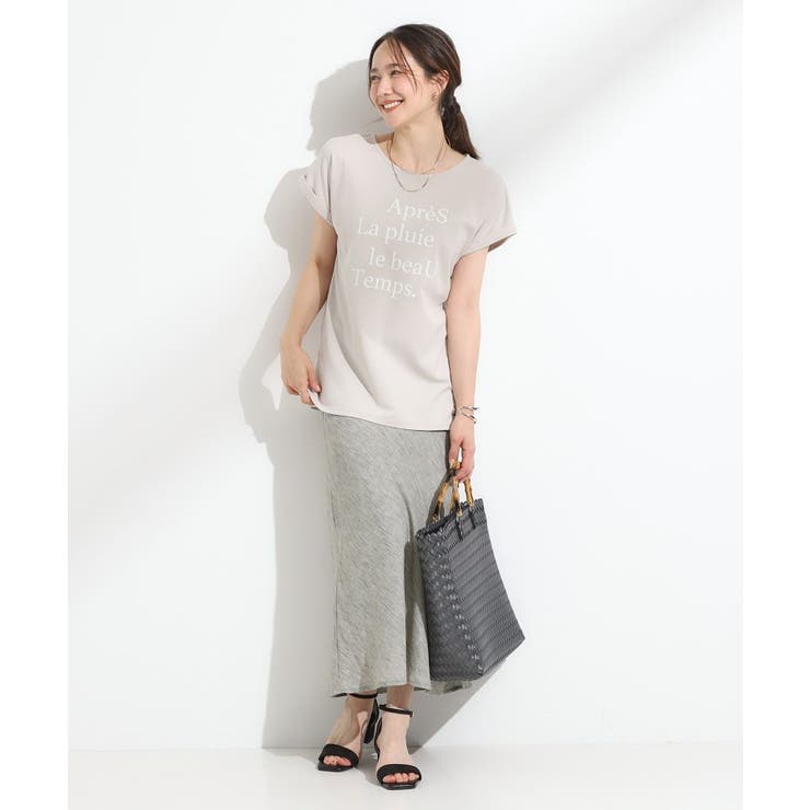 【汗ジミ防止/ひんやり/UV】ロゴプリントTシャツ | SHOO・LA・RUE | 詳細画像7 