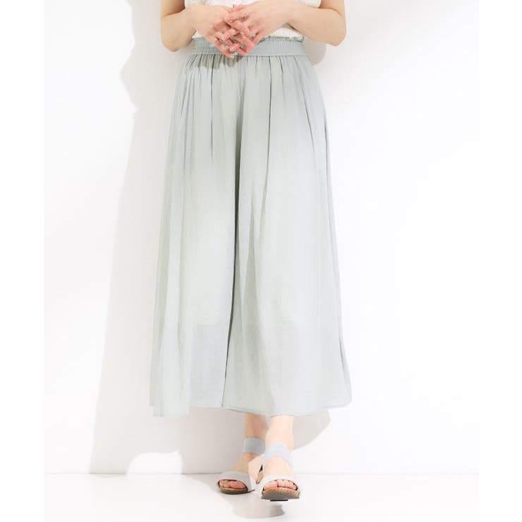 【S-LL/裏地ひんやり】エアリーで涼やか 大人のシアースカーチョ | SHOO・LA・RUE | 詳細画像13 