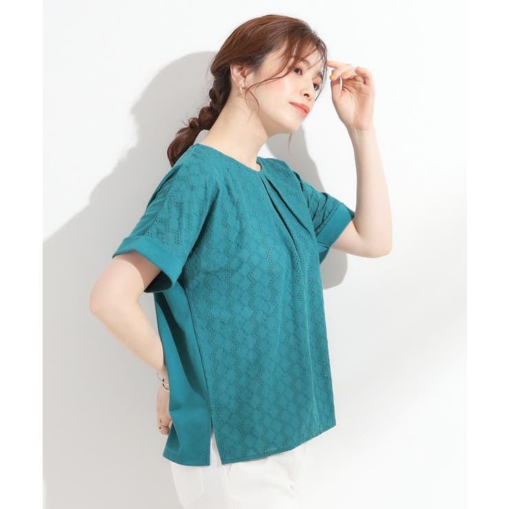 【S-LL】大人の上品な甘さ 刺繍レース切り替えトップス | SHOO・LA・RUE | 詳細画像6 