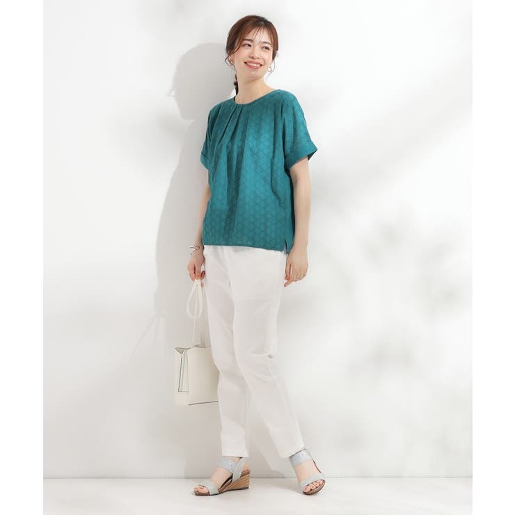 【S-LL】大人の上品な甘さ 刺繍レース切り替えトップス | SHOO・LA・RUE | 詳細画像7 