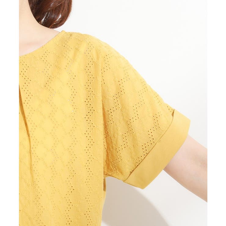 【S-LL】大人の上品な甘さ 刺繍レース切り替えトップス | SHOO・LA・RUE | 詳細画像21 