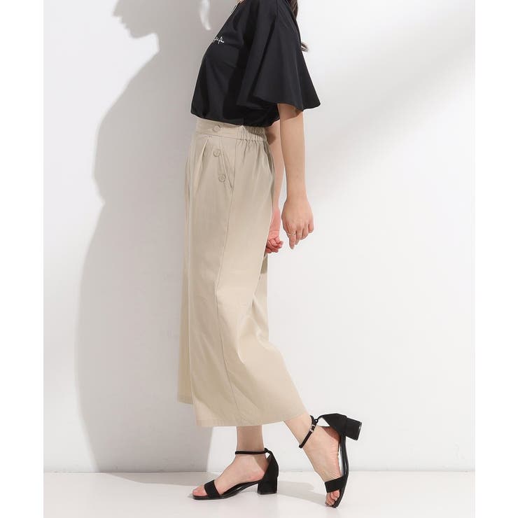 【S-LL/ひんやり/UV】すっきり見えマリン風 ガウチョパンツ | SHOO・LA・RUE | 詳細画像10 