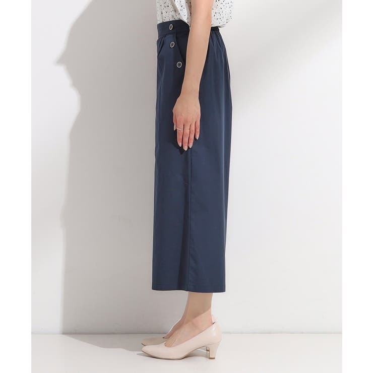 【S-LL/ひんやり/UV】すっきり見えマリン風 ガウチョパンツ | SHOO・LA・RUE | 詳細画像14 