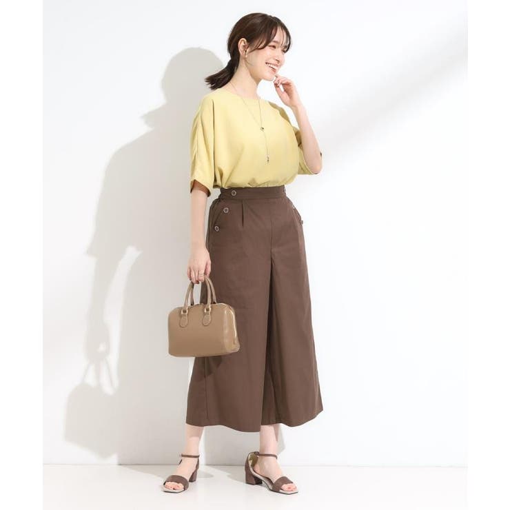 【S-LL/ひんやり/UV】すっきり見えマリン風 ガウチョパンツ | SHOO・LA・RUE | 詳細画像21 