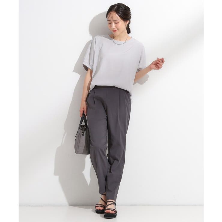 【ひんやり/洗濯後しわになりにくい】リブ切り替えドルマンブラウス | SHOO・LA・RUE | 詳細画像11 