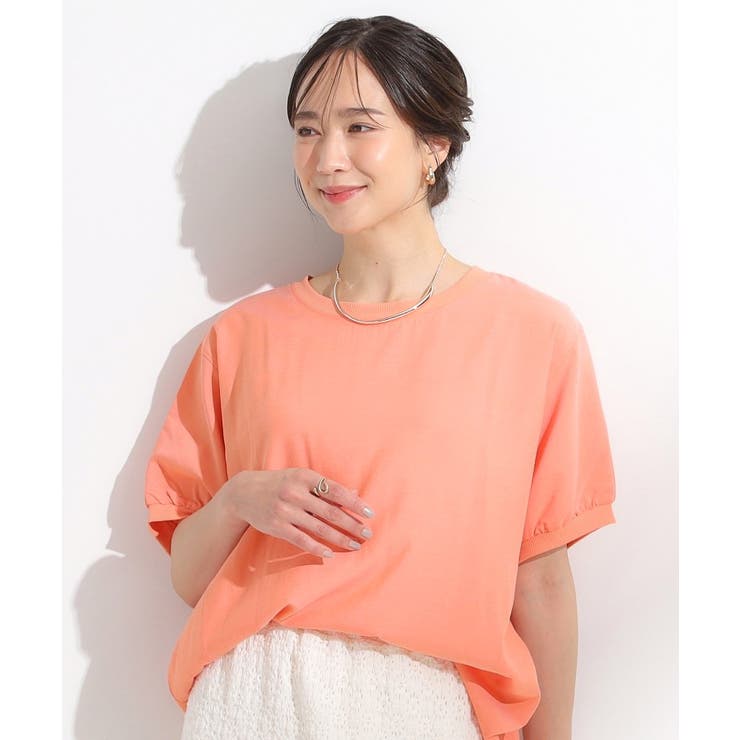 【ひんやり/洗濯後しわになりにくい】リブ切り替えドルマンブラウス | SHOO・LA・RUE | 詳細画像17 