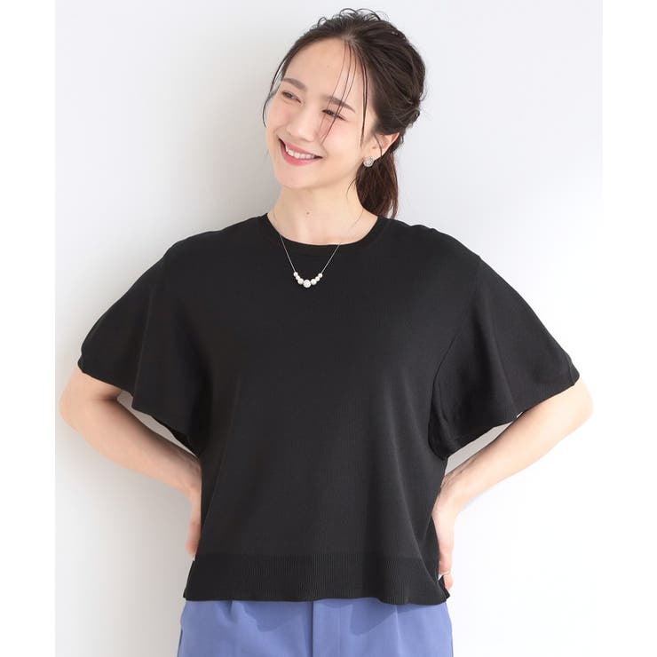 【S-LL】二の腕はカバーして魅せる フレアスリーブニット | SHOO・LA・RUE | 詳細画像14 
