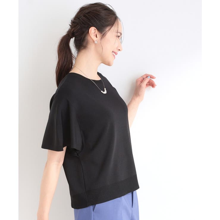 【S-LL】二の腕はカバーして魅せる フレアスリーブニット | SHOO・LA・RUE | 詳細画像15 