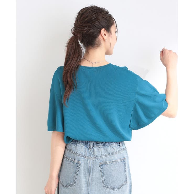 【S-LL】二の腕はカバーして魅せる フレアスリーブニット | SHOO・LA・RUE | 詳細画像22 