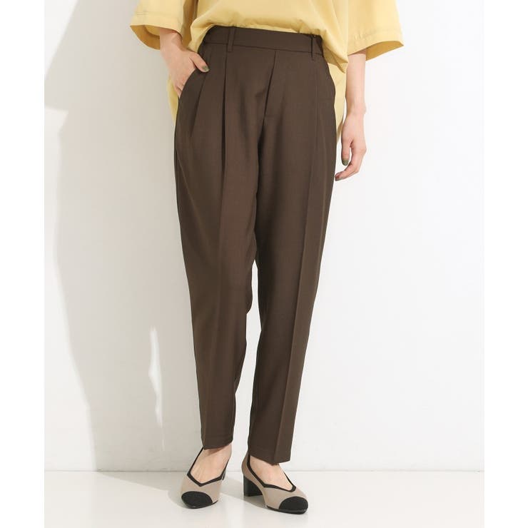 【洗濯機可】きれいめにもカジュアルにも 麻調テーパードパンツ | SHOO・LA・RUE | 詳細画像5 