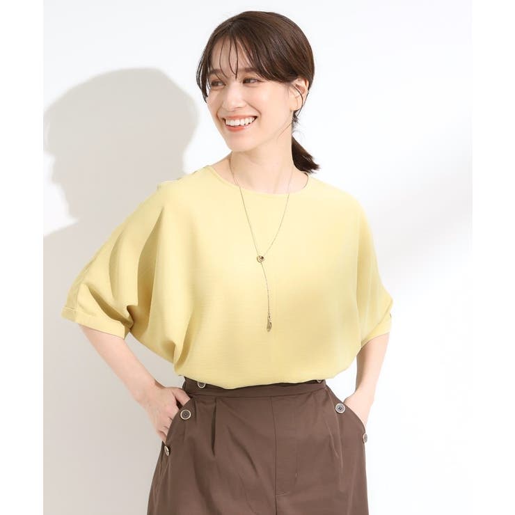 【洗濯後しわになりにくい】さらっとタッチの 5分袖ドルマンブラウス | SHOO・LA・RUE | 詳細画像17 