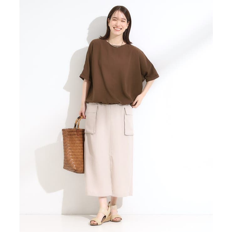 【洗濯後しわになりにくい】さらっとタッチの 5分袖ドルマンブラウス | SHOO・LA・RUE | 詳細画像3 