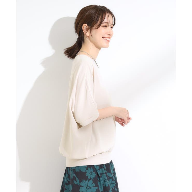 【洗濯後しわになりにくい】さらっとタッチの 5分袖ドルマンブラウス | SHOO・LA・RUE | 詳細画像10 
