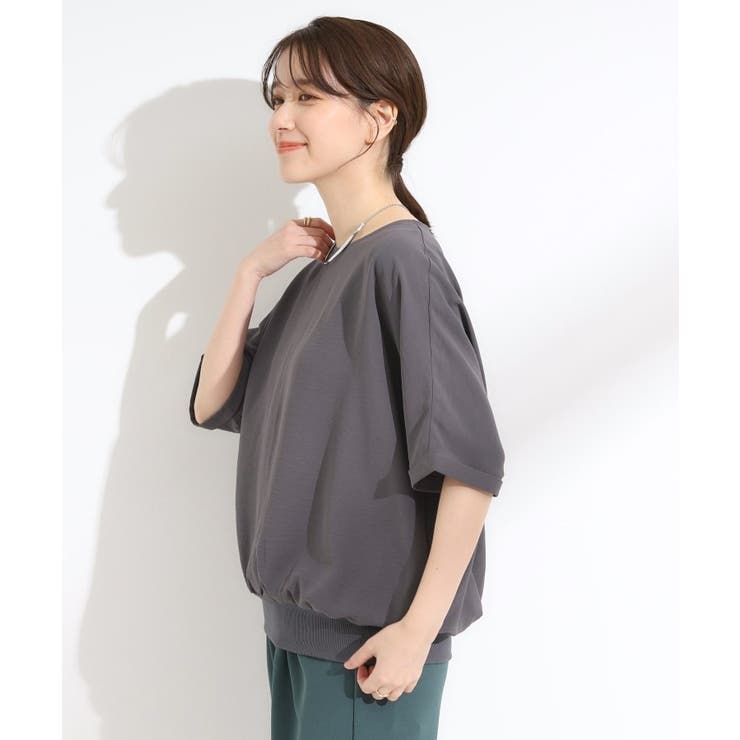 【洗濯後しわになりにくい】さらっとタッチの 5分袖ドルマンブラウス | SHOO・LA・RUE | 詳細画像14 